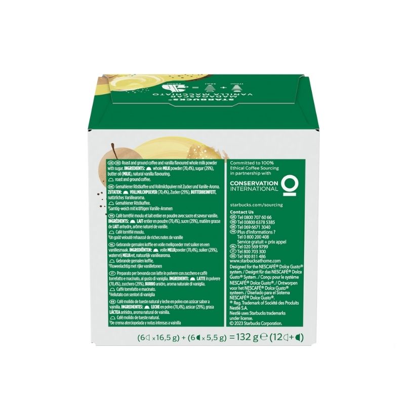 Cápsulas Starbucks Madagascar Vanilla Macchiato para Nescafé Dolce Gusto