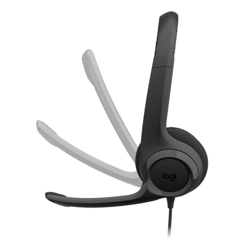 Audífonos Tipo Headset Logitech H390 USB-C con Micrófono Negro Media Noche