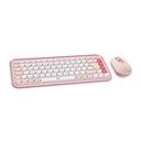Teclado y Mouse Inalámbrico Logitech Pop Icon Combo Rosa Español