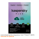 Licencia Kaspersky Plus 3 dispositivos 1 Año ***FISICA***