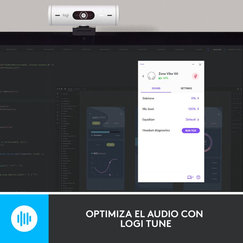 Audífonos tipo Headset Logitech Zone Vibe 100 Inalámbricos con Micrófono Blanco