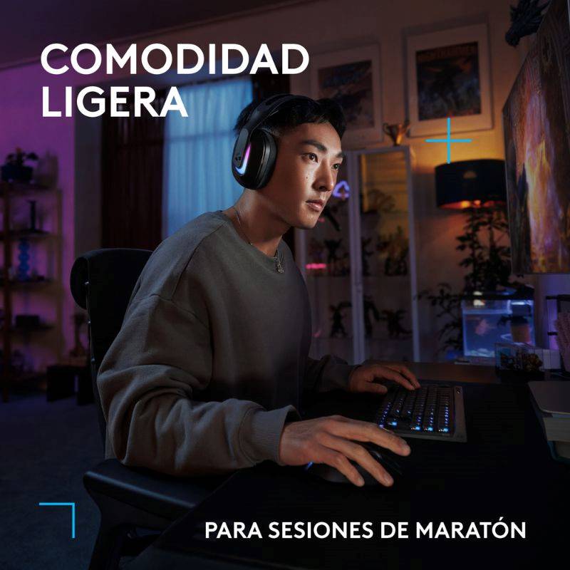 Audífonos Tipo Headset G522 Inalámbrico con Micrófono Negro