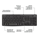 Teclado y Mouse Inalámbrico Logitech MK295 Silent Negro Inglés