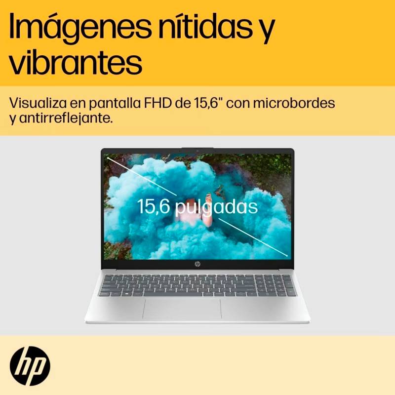Laptop HP 15-fc0276la 15.6" AMD Ryzen 7 7730U 16GB RAM 1TB SSD AMD Radeon W11 Home Plateada Teclado Español