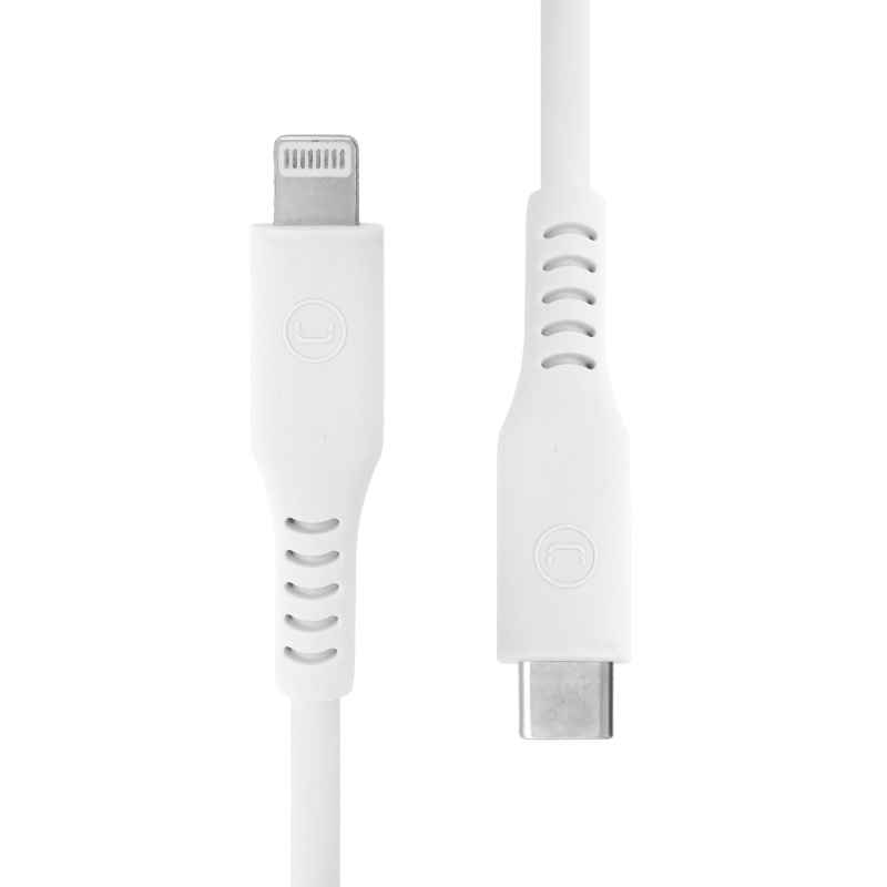 Cable USB-C a Lightning Unno Tekno CB4077WT 1.5 metros blanco