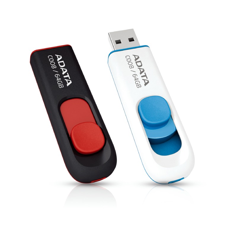 Memoria USB ADATA 16 GB AC008 USB 2.0 Blanco con Azul