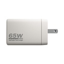 Cargador de Pared Unno Tekno PowerPro Dual USB-A USB-C 65W​​ Blanco
