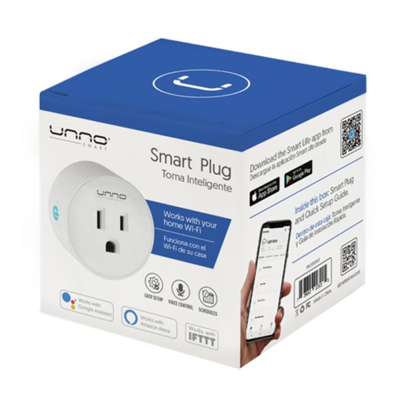 Tomacorriente Inteligente Unno Tekno PW5301WT Smart Home Wi-Fi