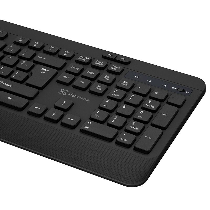 Teclado y Mouse Inalámbrico Klip Xtreme Encourage USB Negro Español