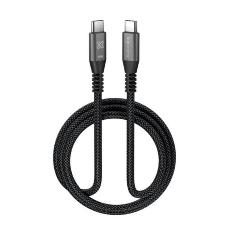 Cable USB-C a USB-C Klip Xtreme KAC-850-6FT 1.8 Metros Negro