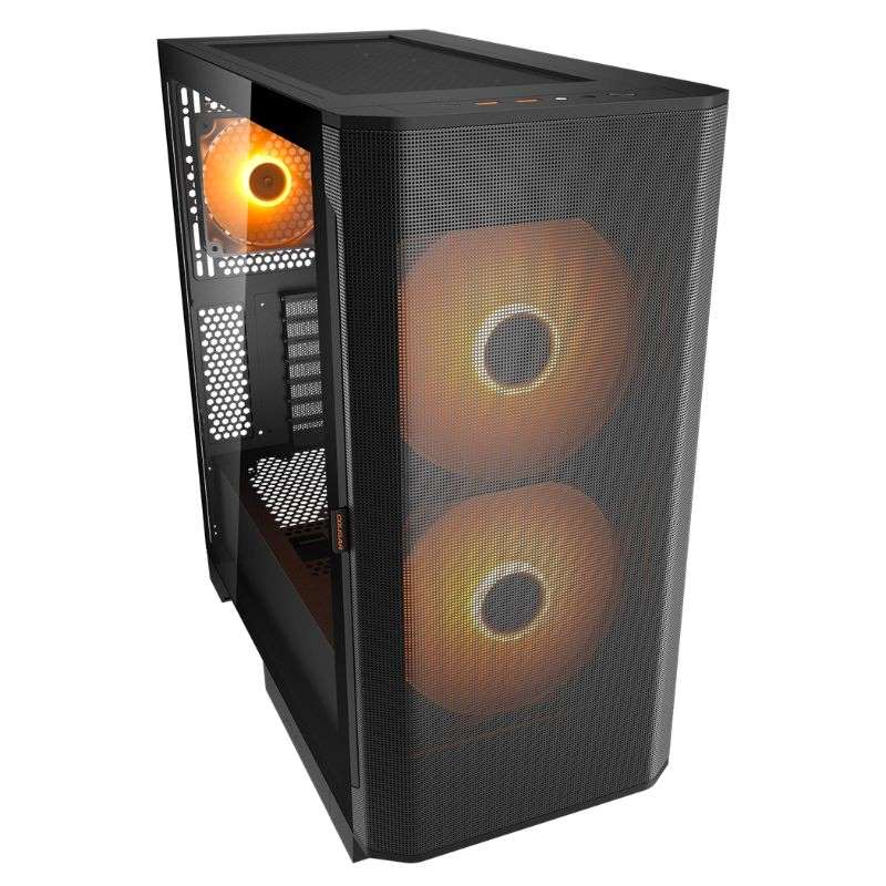 Case Gaming Cougar Airface Flo RGB Black Media Torre Negro (Sin Fuente)