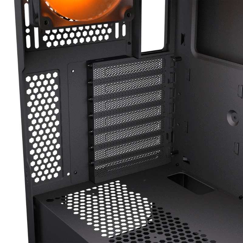 Case Gaming Cougar Airface Flo RGB Black Media Torre Negro (Sin Fuente)