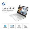 Laptop HP 14-dq6103dx 14" Celeron N150 4GB RAM 128GB UFS W11S Home Verde Claro Teclado Inglés