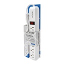 Regleta Unno Tekno PW5081WT 6 Salidas 1 Metros