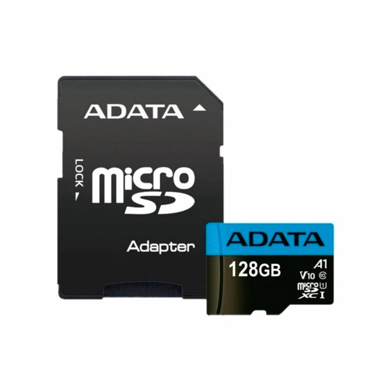 Memoria Micro SD Adata Premier 128 GB UHS-I Class 10 V10 A1 con adaptador SD