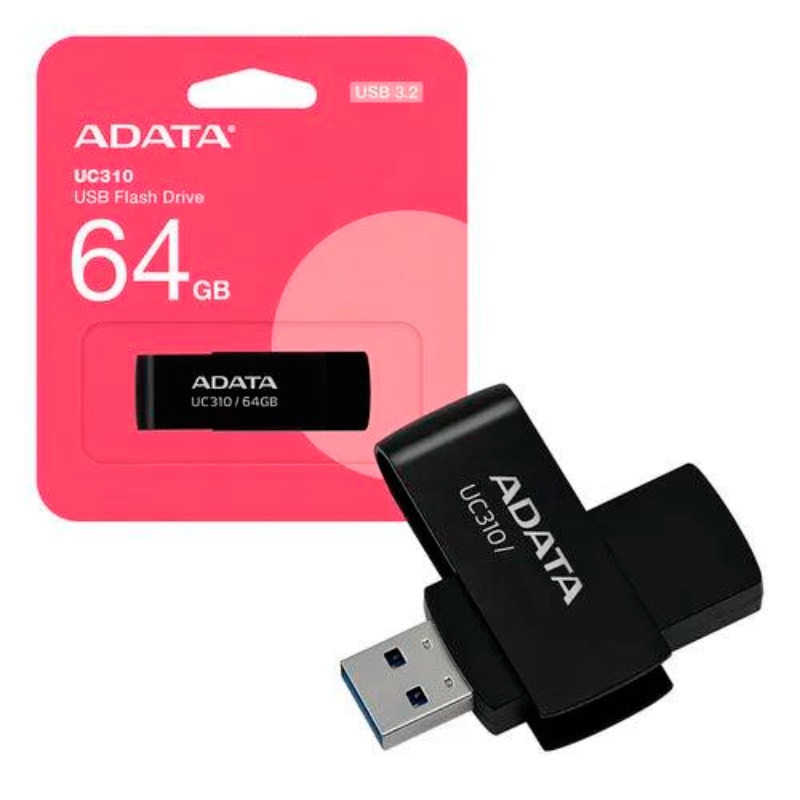 Memoria USB ADATA 64GB UC310 3.2 Negro