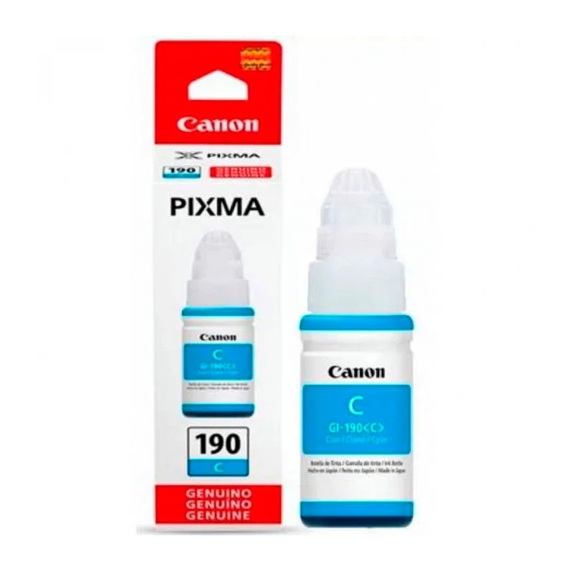Botella de Tinta Canon GI-190C Cyan 70ml