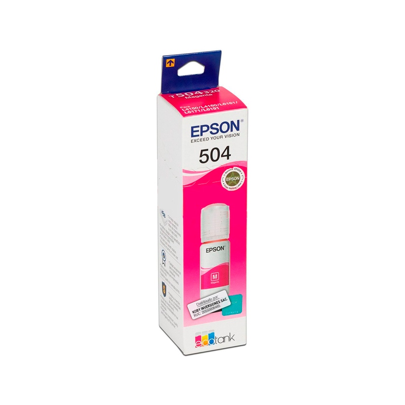 Botella de Tinta Epson T504 Magenta 70ml