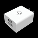Cargador de Pared Unno Tekno PW5060WT Dual USB-A 2.1A Blanco