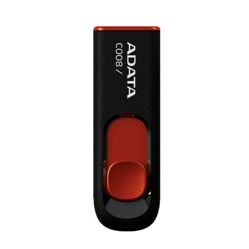 Memoria USB ADATA 16GB Ac008-16G-Rkd 2.0 Negro Rojo