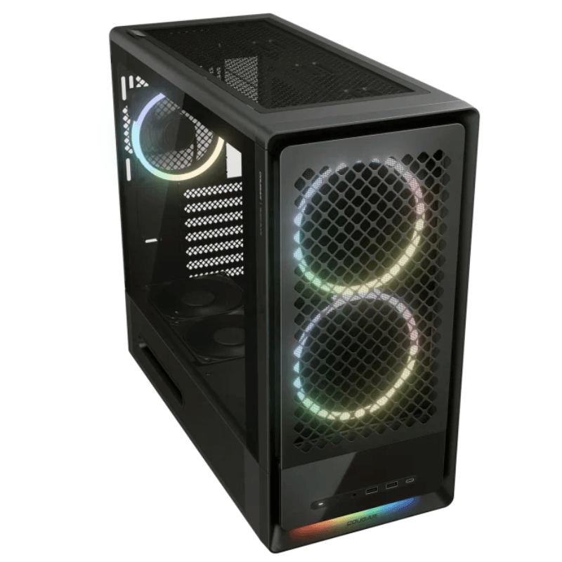 Case Gaming Cougar DUOAIR RGB Media Torre ATX Negro (Sin Fuente)