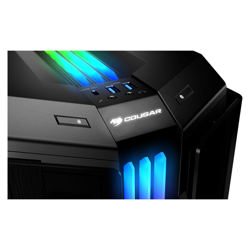 Case Gaming Cougar GEMINI T PRO Negro Vidrio Templado Media Torre ATX (Sin Fuente)