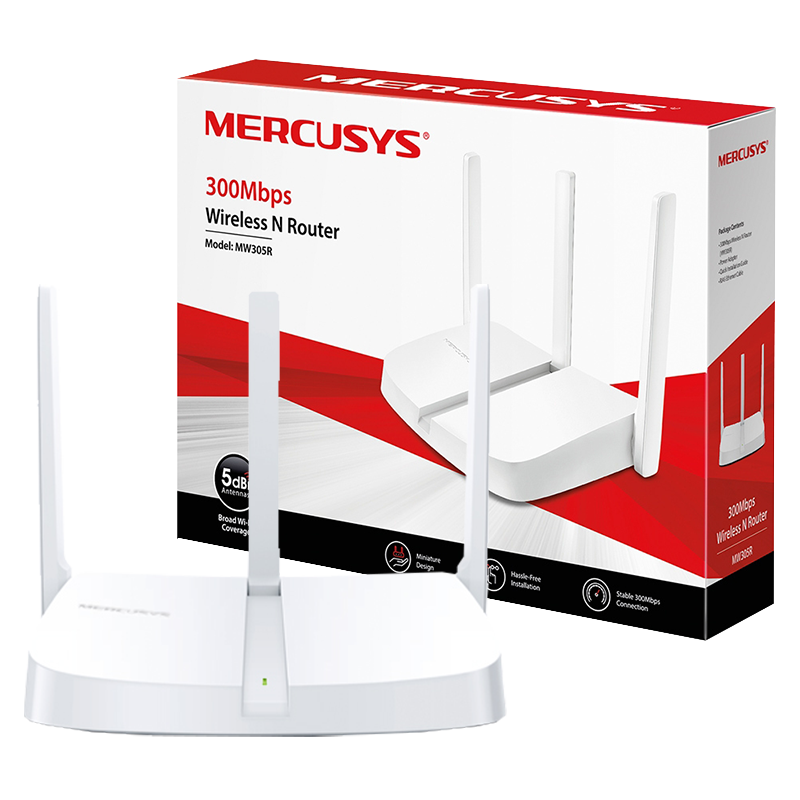 Router Mercusys MW305R 300Mbps 3 Antenas