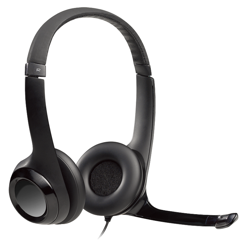 Audifonos tipo Headset Logitech H390 USB con Micrófono Negro