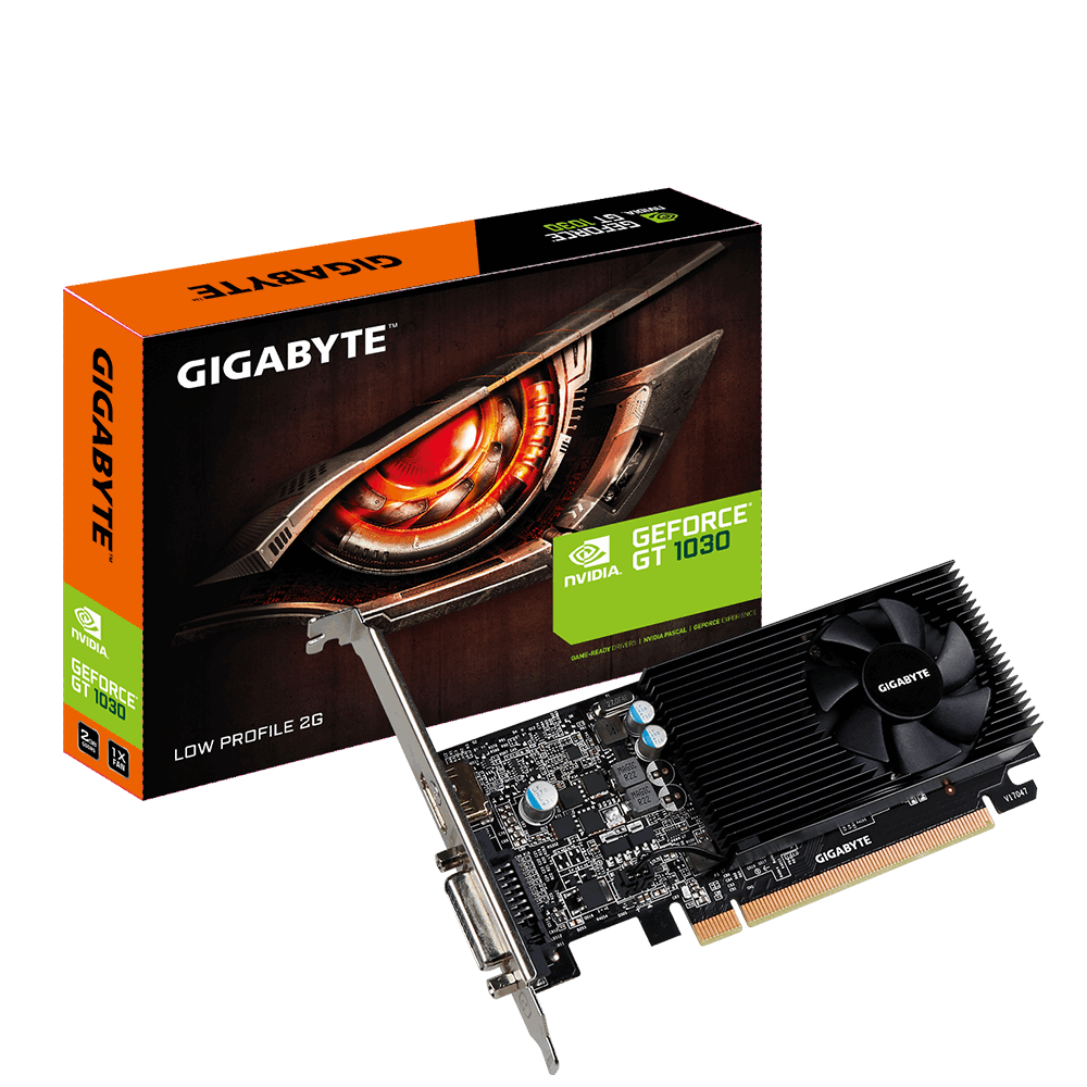 Tarjeta de Vídeo 2GB DDR4 Gigabyte GeForce GT 1030 Low Profile D4 2G DVI-D HDMI PCIe 3.0