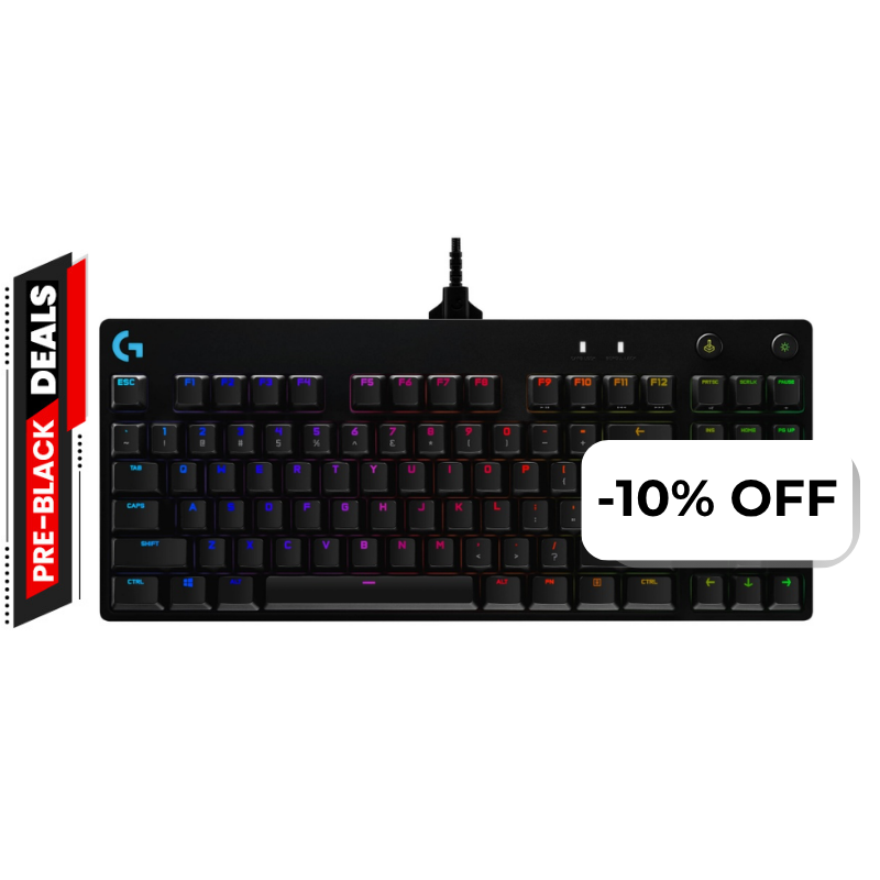 Teclado Gaming Mecánico Alámbrico Logitech G PRO RGB Negro Inglés