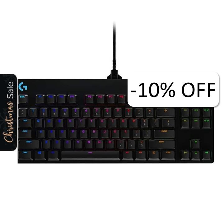 Teclado Gaming Mecánico Alámbrico Logitech G PRO RGB Negro Inglés