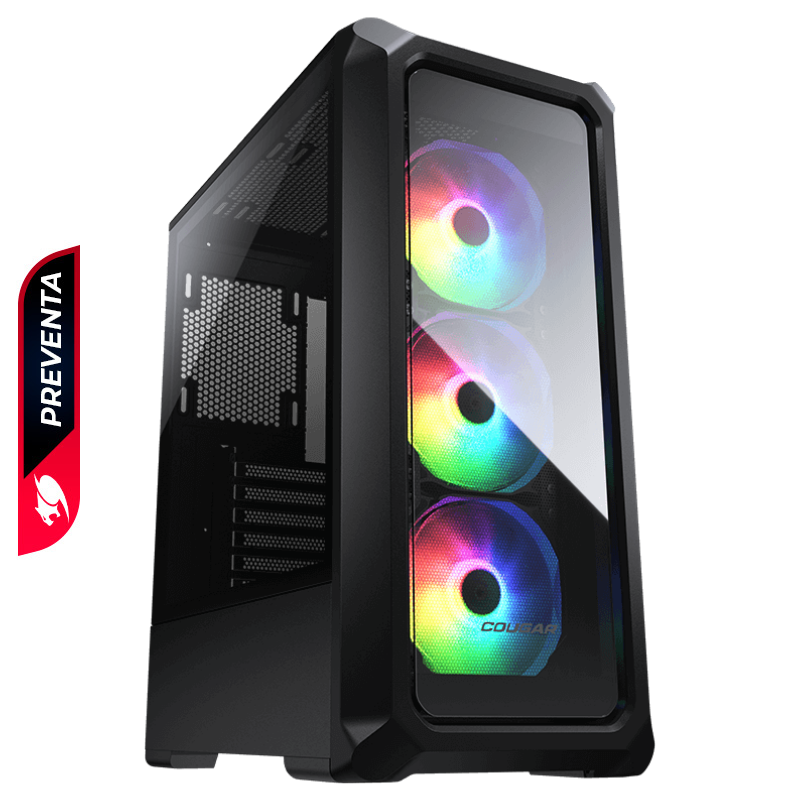 Case Gaming Cougar Archon 2 RGB Media Torre Vidrio Templado ATX Negro (Sin Fuente)