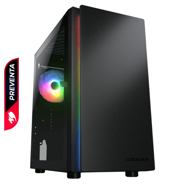 Case Gaming Cougar Purity RGB Vidrio Templado Mini Torre Micro Negro ATX (Sin Fuente)