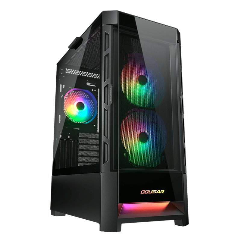 Case Gaming Cougar Duoface RGB Media Torre Vidrio Templado E-ATX Negro (Sin Fuente)