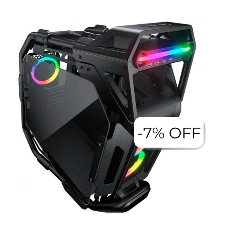 Case Gaming Cougar Cratus RGB Vidrio Templado Media Torre ATX Negro (Sin fuente)