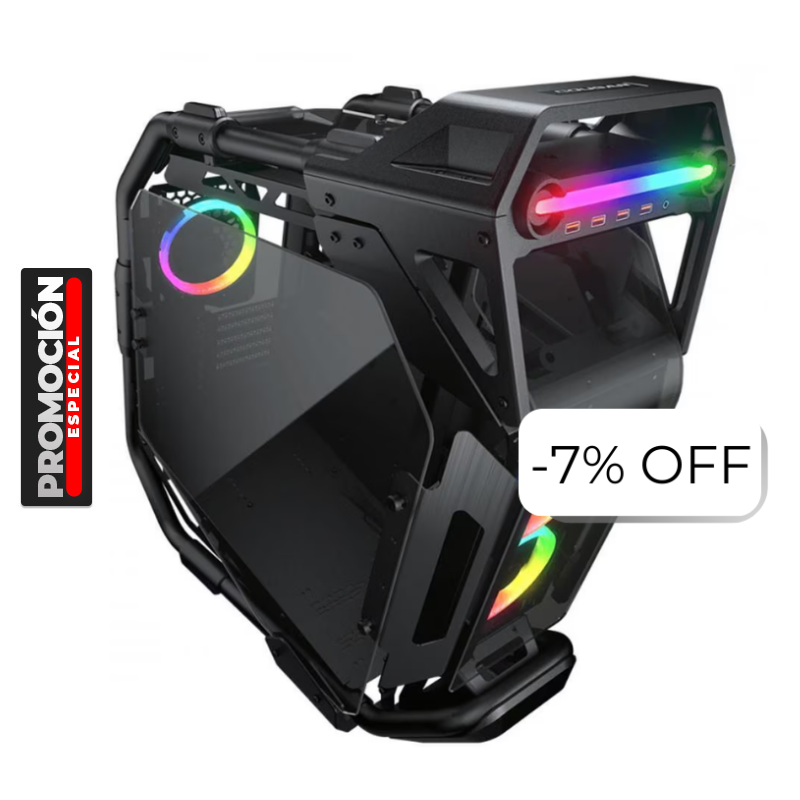 Case Gaming Cougar Cratus RGB Vidrio Templado Media Torre ATX Negro (Sin fuente)