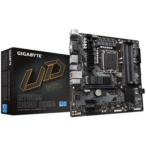 Motherboard Gigabyte B760M DS3H AX DDR4 LGA1700 12th, 13th & 14th Gen 4xDDR4 Micro ATX