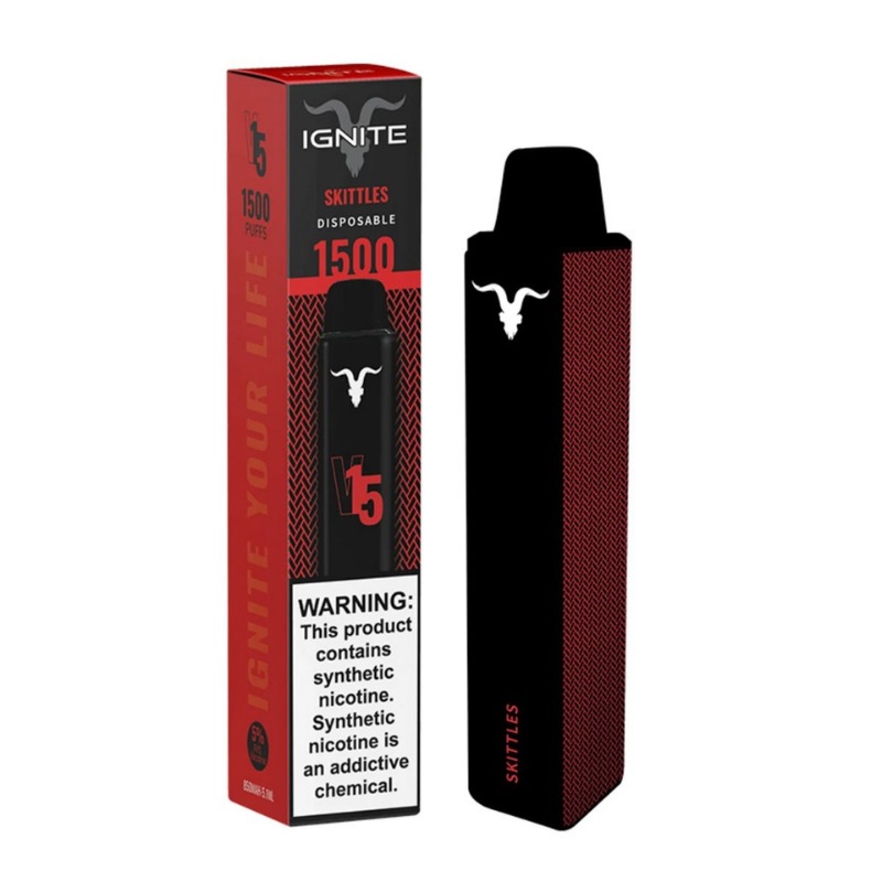 Vape Electronico Ignite V15 1500 Puffs Nic 5g Skittles