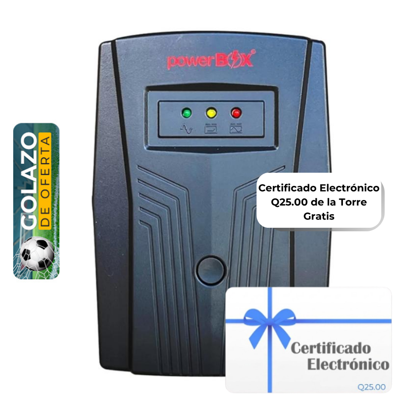 UPS 750VA PowerBox 390W 6 Tomas Nema