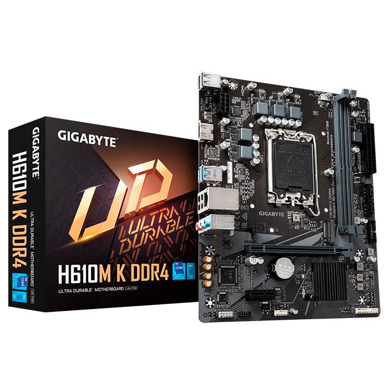 Motherboard Gigabyte H610M K DDR4 Socket LGA1700 12th, 13th y 14th Gen 2xDDR4 Micro-ATX