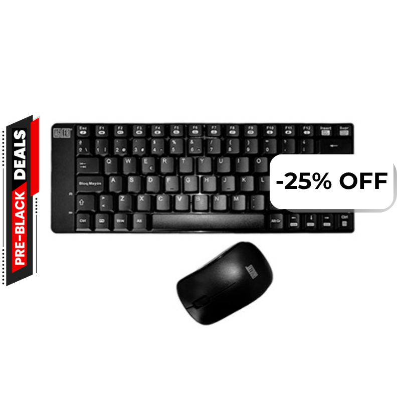 Teclado y Mouse Inalámbrico Agiler AGI-9895 Negro Español