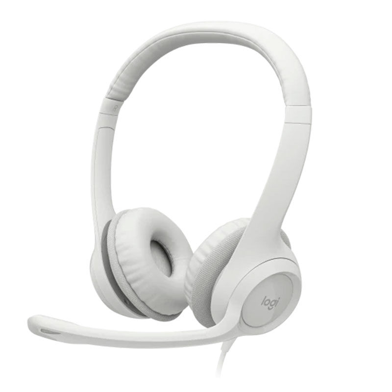 Audifonos tipo Headset Logitech H390 USB con Micrófono Blanco