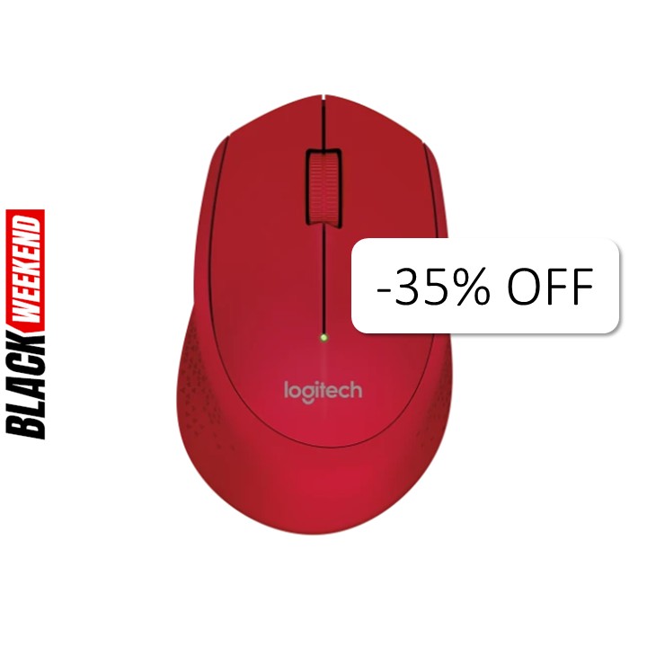 Mouse Inalámbrico Logitech M280 Óptico 1000DPI Rojo