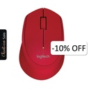 Mouse Inalámbrico Logitech M280 Óptico 1000DPI Rojo