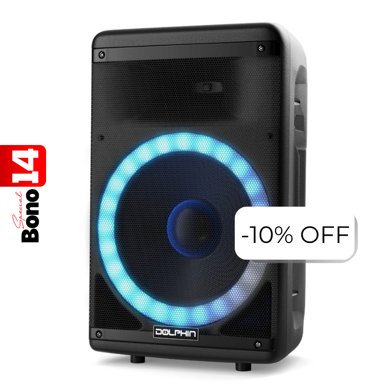 Bocina Dolphin SP-1600RBT 15" Bluetooth 3600W Negro