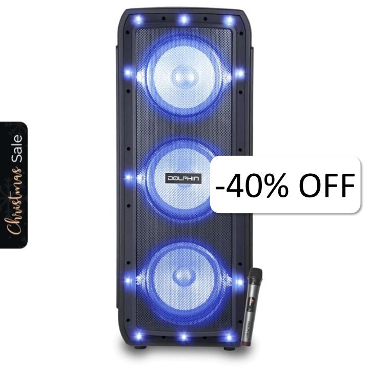 Bocina Bluetooth Dolphin SP-310RBT Triple 10" 100W Negro