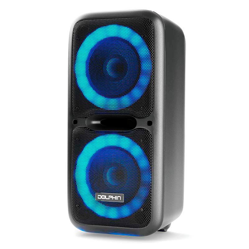 Bocina Dolphin SP-2120RBT Party Speaker Dual 12” Bluetooth 3600W Negro