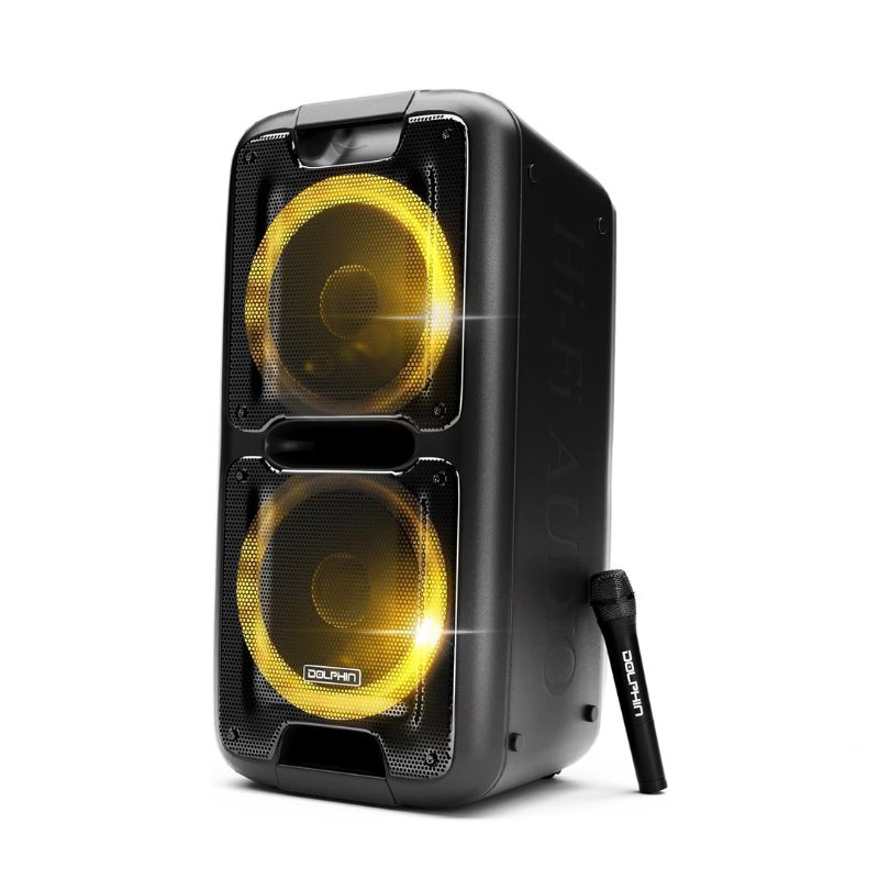Bocina Bluetooth Dolphin SP-2100RBT Party Speaker Dual 10”  3400W Negro