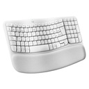 Teclado Ergonómico Inalámbrico Logitech Wave Keys Español Blanco
