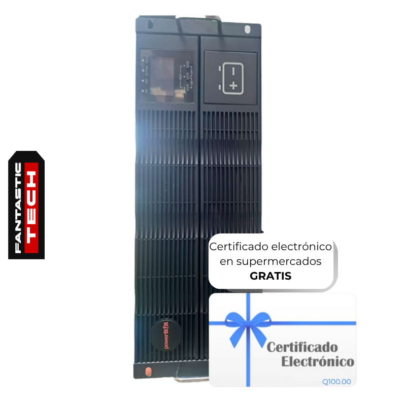 UPS PowerBox PB903RTX 100% en Línea Doble Conversión 3kVA/3kW